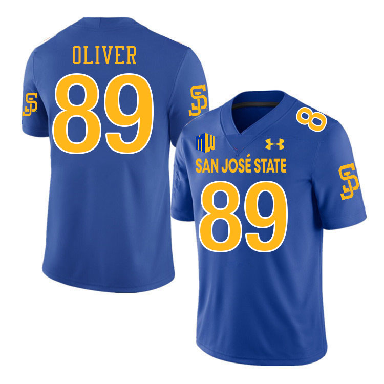 San Jose State Spartans #89 Josh Oliver College Football Jerseys,Uniforms-Royal